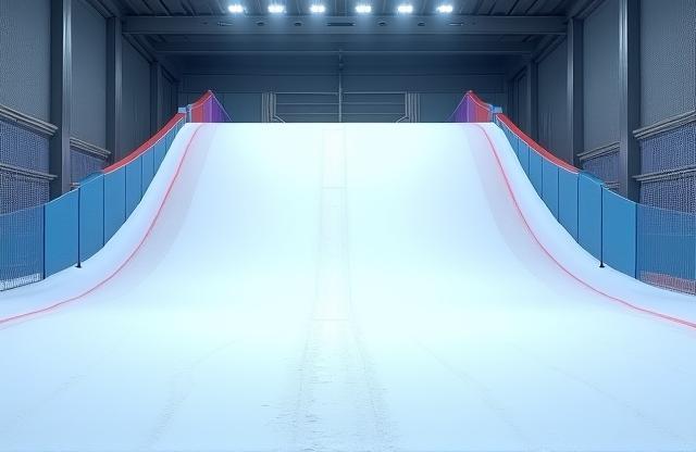 Indoor ski jump area